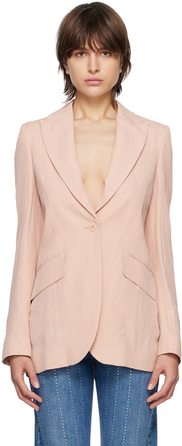 Bunda Stella McCartney Stella McCartney Women's Peaked Lapel Blazer Ružová | 6500383STA49, 0