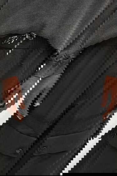 Cargo nohavice AAPE by A Bathing Ape Main Woven Cargo Pants Čierna | AAPPTMB633XXN, 3