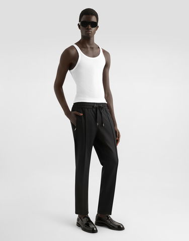 Tielko Dolce & Gabbana Dolce & Gabbana Fine-Rib Slim-Fit Tank Top Biela | G8PA8TG7O6RW0800, 1
