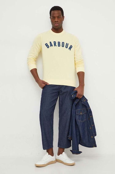 Mikina Barbour Yellow Crewneck Sweatshirt MOL0101 Žltá | MOL0101, 1