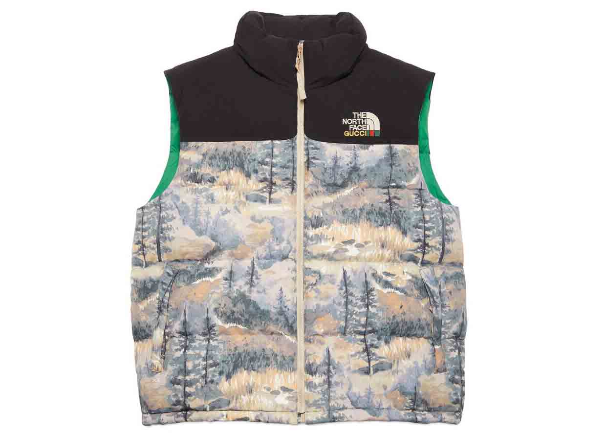 Vesta Gucci The North Face x Down Vest Zelené | 663762XAADS3471, 0