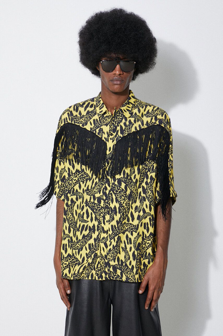 Košeľa Fiorucci Fiorucci Banimalier Print Fringed Shirt Žltá | M01FPTSH054VI01YW02, 0