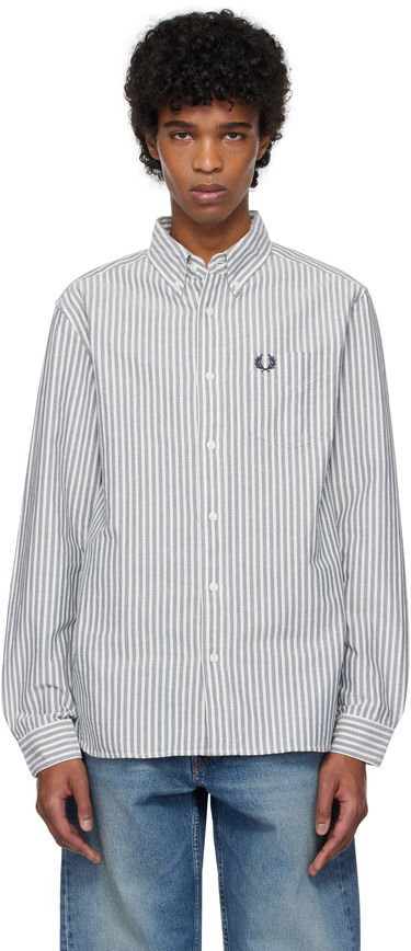 Košeľa Fred Perry Fred Perry Striped Oxford Shirt Biela | M6574, 0