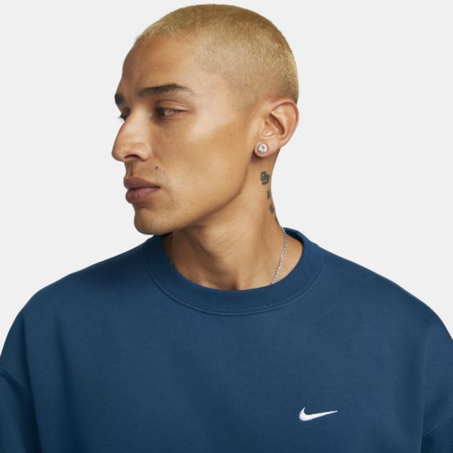 Mikina Nike Solo Swoosh Fleece Crew Modrá | CV0554-460, 1