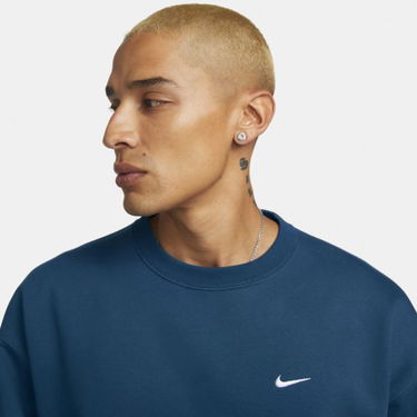 Mikina Nike Solo Swoosh Fleece Crew Modrá | CV0554-460, 1