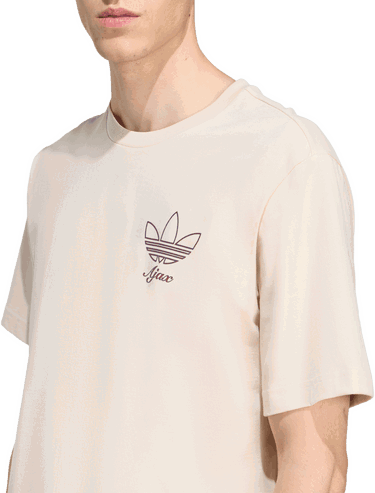 Tričko adidas Performance Ajax Amsterdam Terrace Icons T-Shirt Béžová | JM7353, 3