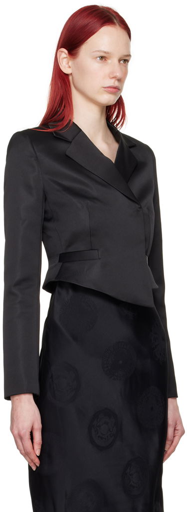 Bunda Coperni Coperni Cropped Satin Blazer Čierna | COPV54828, 1