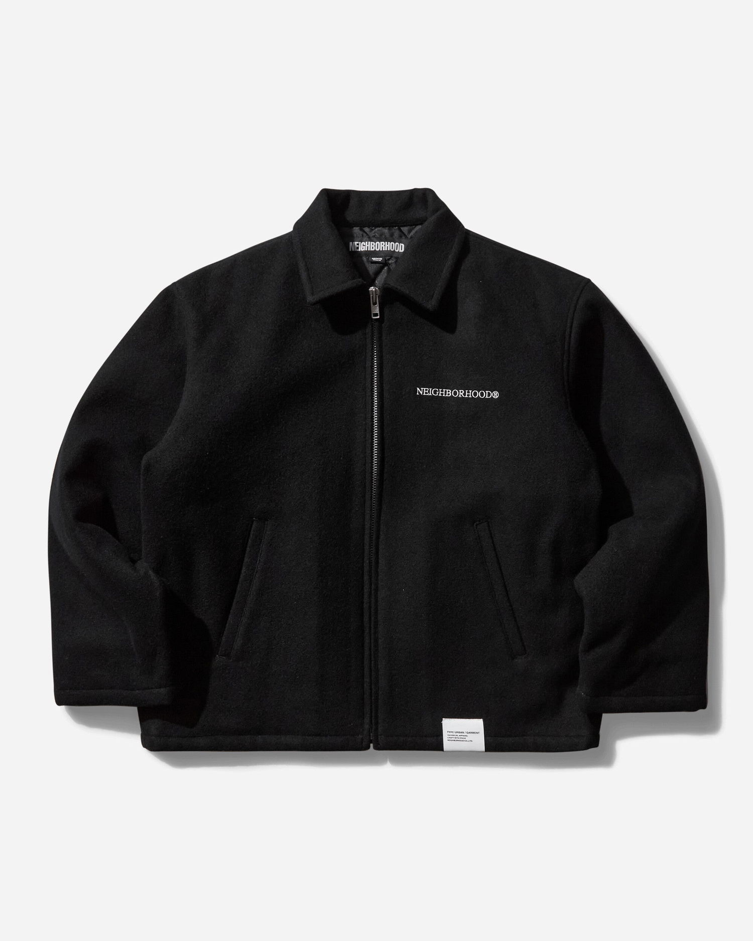 Bomber bunda Neighborhood Melton Zip Work Jacket Čierna | 242ZANH-JKM01 BK, 0