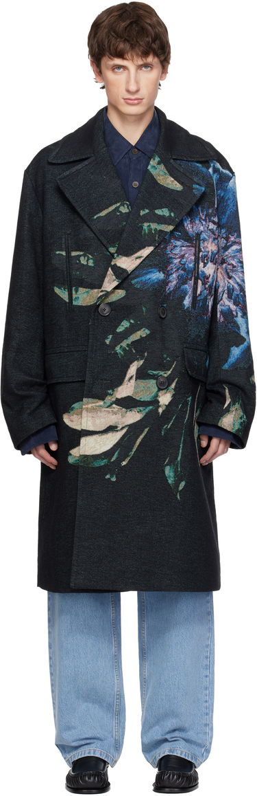 Kabáty Dries Van Noten Dries Van Noten Floral Jacquard Caban Coat Rôznofarebný | 252-020234-2137, 0