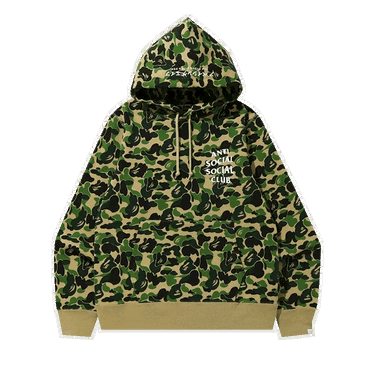 Mikina BAPE x Anti Social Social Club ABC Camo Pullover Hoodie Zelené | 1G23 114 913 GREEN, 0