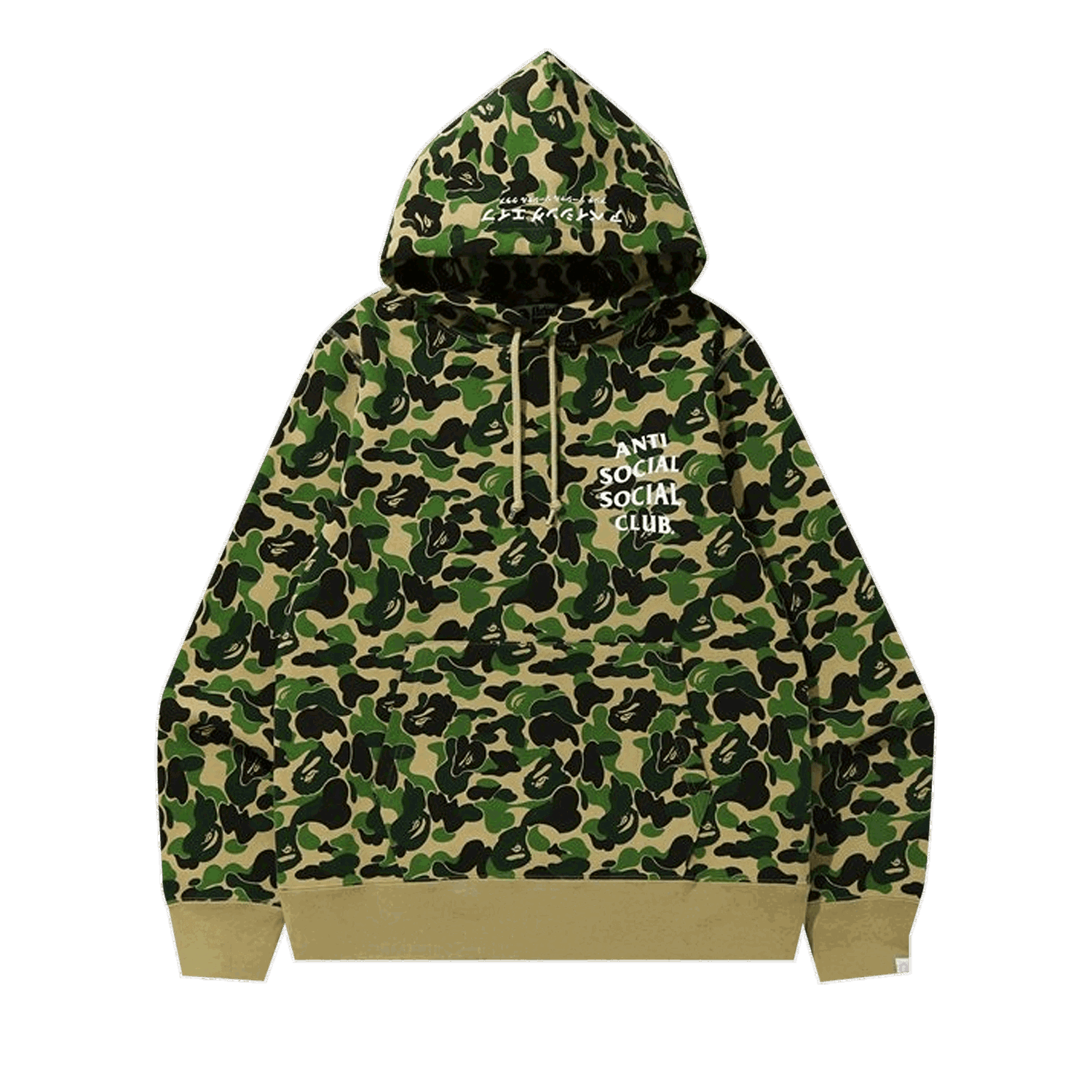 Mikina BAPE x Anti Social Social Club ABC Camo Pullover Hoodie Zelené | 1G23 114 913 GREEN, 0