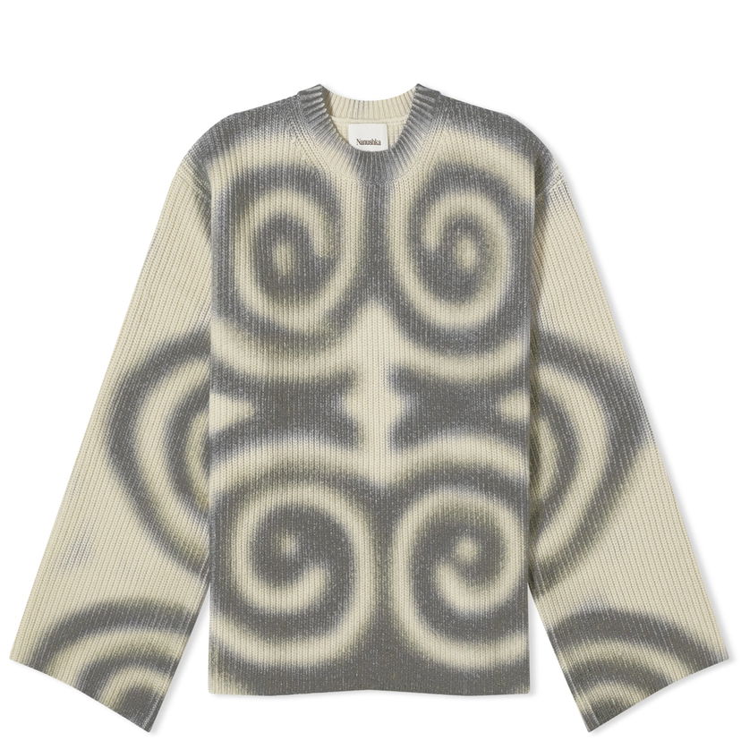 Sveter Nanushka Maura Spiral Knit Jumper Béžová | NW24RSSW00471