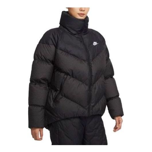 Prešívaná bunda Nike Sportswear Windpuffer Therma-FIT Loose Puffer Jacket Čierna | FD8212-010