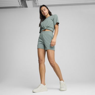 Šortky Puma ESS Small No. 1 Logo 5'' High-Waisted Shorts Zelené | 682441_30, 2
