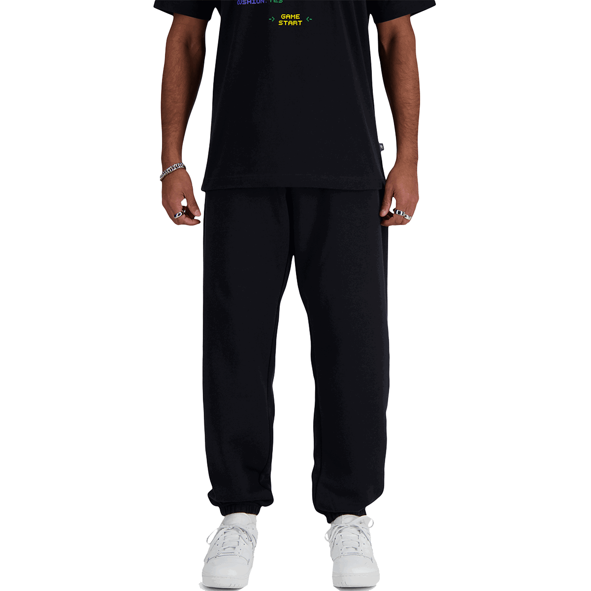 Súprava New Balance Sport Essentials Graphic T-Shirt and Sweatpants Čierna | MP41503-BK, 0
