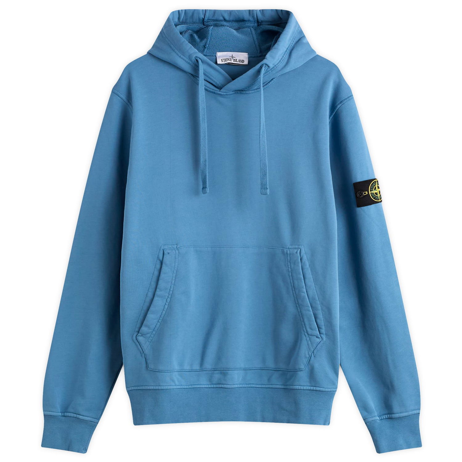 Mikina Stone Island Organic Cotton Fleece Popover Hoodie, Size Large Modrá | K2S156100062-V002B, 0