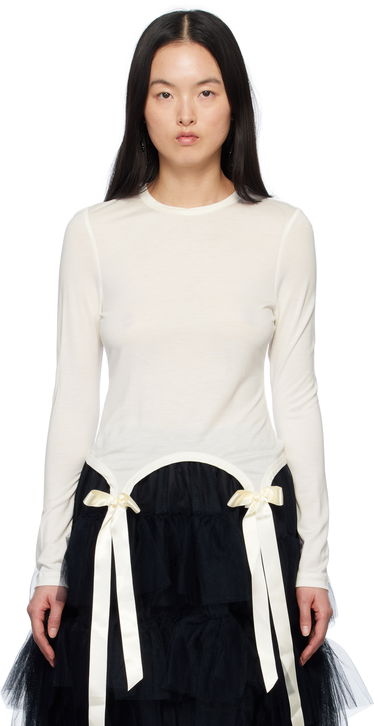 Tričko Simone Rocha Simone Rocha Bow Tail T-Shirt Biela | 5313 0571, 0