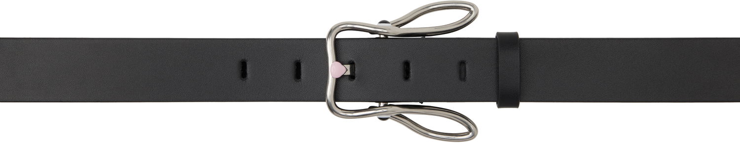 Opasok Bottega Veneta Bottega Veneta Bunny Buckle Leather Belt Čierna | 826856VALKO8803, 0