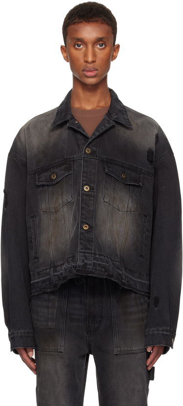 Bunda We11done Distressed Denim Jacket Čierna | WD-DJ3-24-310-U-BK, 0