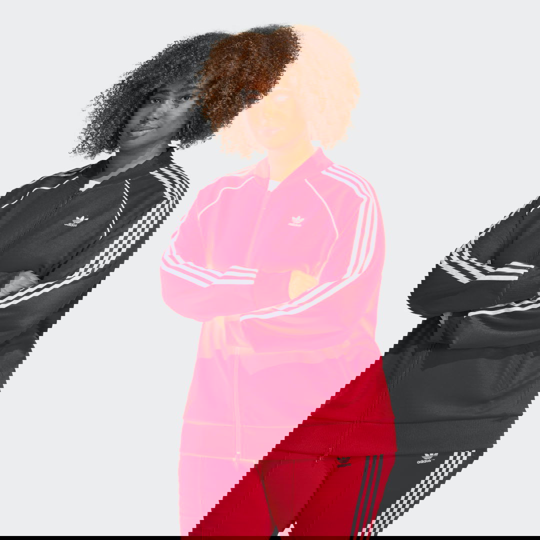 Bomber bunda adidas Originals Adicolor Classics SST Plus Size Track Jacket Červená | IB5914, 0