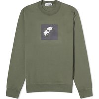 Sveter Stone Island Institutional One Badge Print Crewneck Zelené | 801566559-V0059, 1