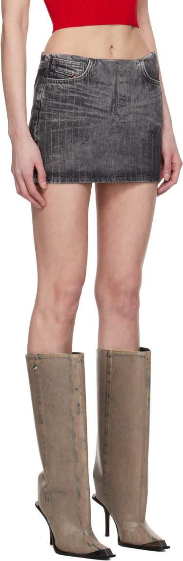 Sukňa Diesel De-Pra-Mini-S3 Denim Miniskirt Šedá | A16954 0ABCU, 1