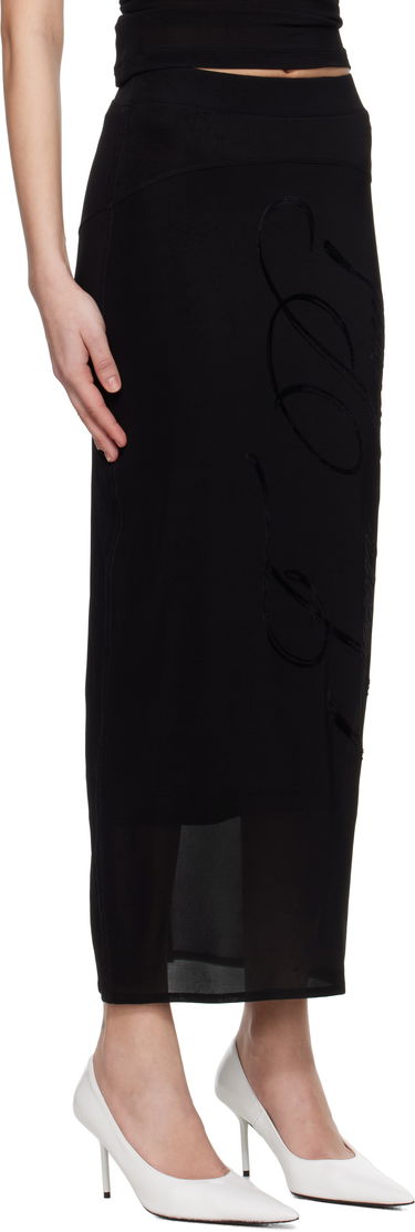 Sukňa Jean Paul Gaultier Jean Paul Gaultier Viscose Jersey Maxi Skirt Čierna | 25/34-F-JU165I-J082-00, 1