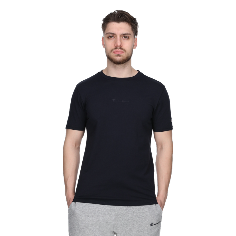 Tričko Champion Embroidered Logo Crewneck T-Shirt Čierna | 221533-BS501