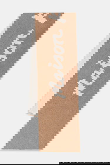 Šál MAISON KITSUNÉ Scarf with wool blend Handwriting Béžová | PM06202WB0038, 0