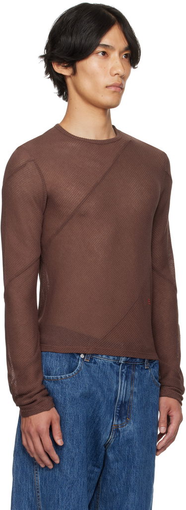 Tričko Eckhaus Latta Eckhaus Latta Spiral Long Sleeve T-Shirt Hnedá | 1107-EL-PF25-W, 1