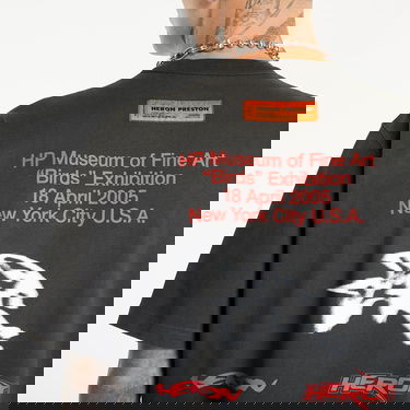 Tričko HERON PRESTON 'Museum' T-Shirt Čierna | HMAA032F23JER0051025, 1