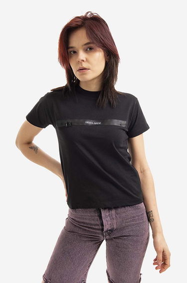 Tričko Aries Shrunken Zip Tee Čierna | AR40330, 0