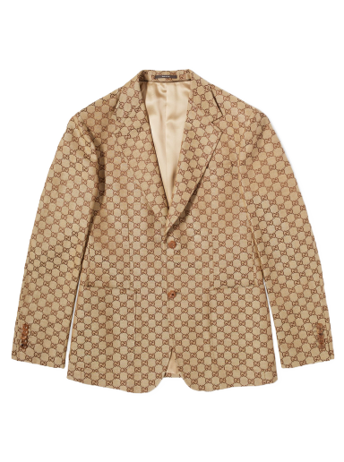 Kabáty Gucci Supreme Linen Jacquard GG Blazer Béžová | 742607-ZAM7G-2580