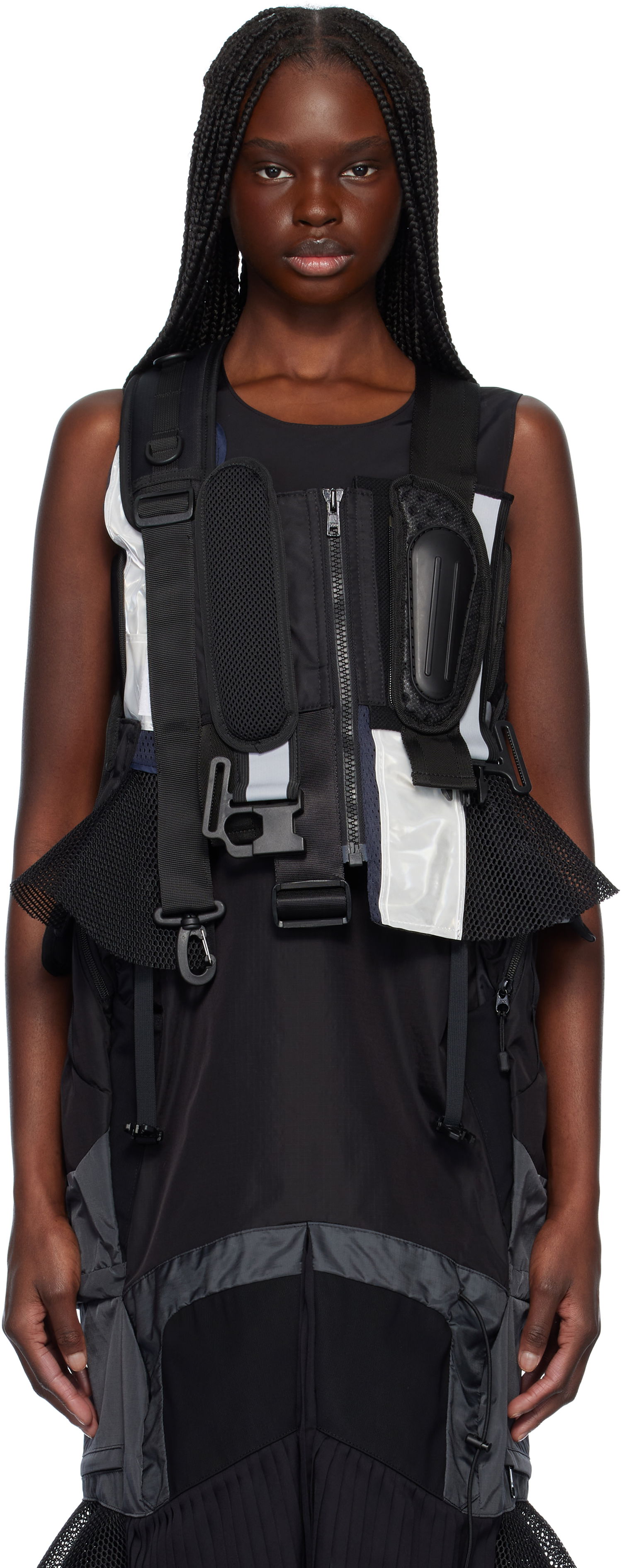 Vesta Junya Watanabe Junya Watanabe Komine Protector Paneled Vest Čierna | JO-V002-S25, 0