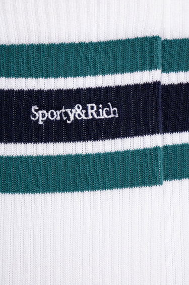 Ponožky Sporty & Rich Striped Logo Socks Biela | AC004516300WH27, 2