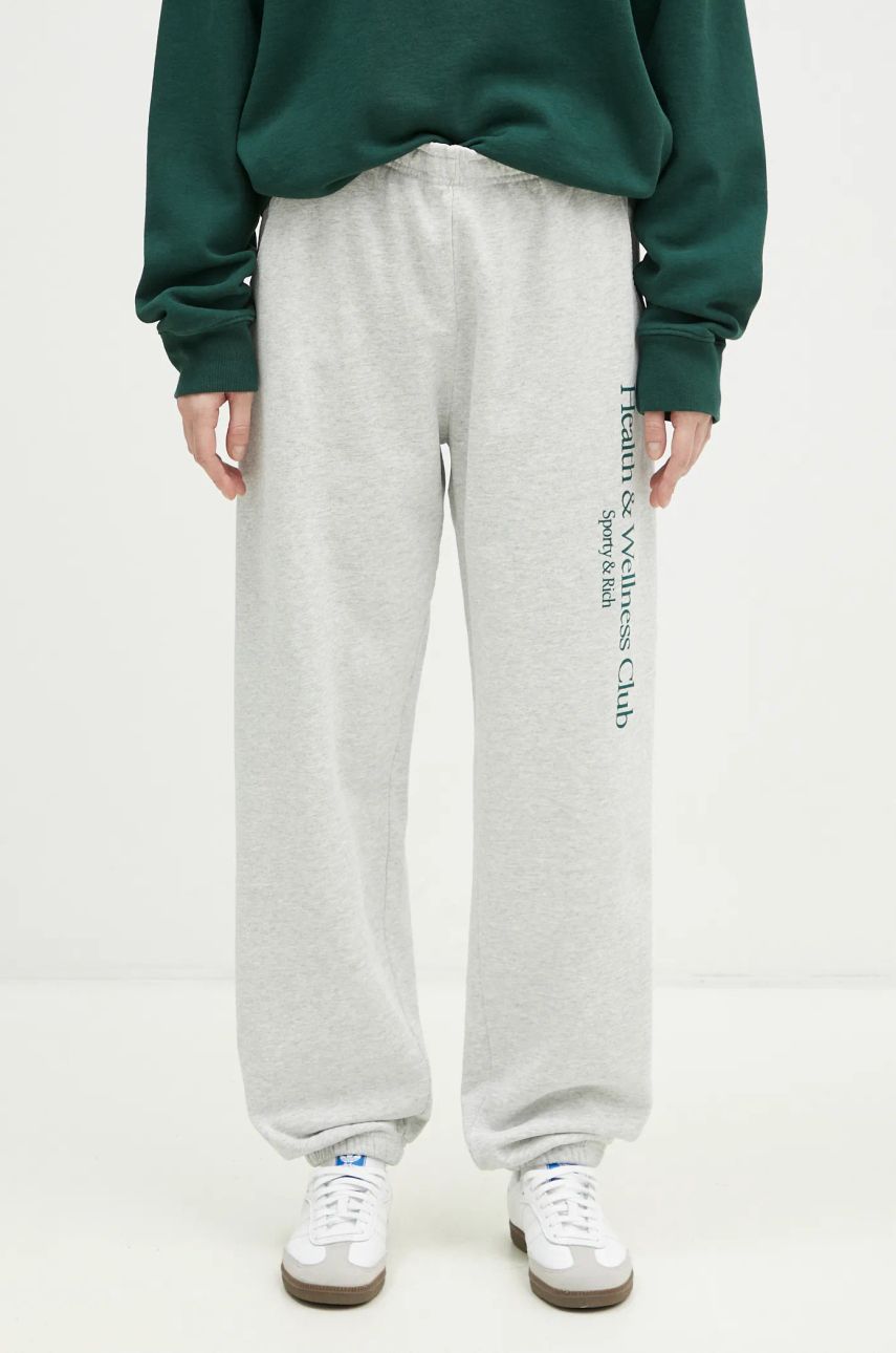 Tepláky Sporty & Rich Sporty & Rich H&W Crest Sweatpants Šedá | PA036511242GY03, 1