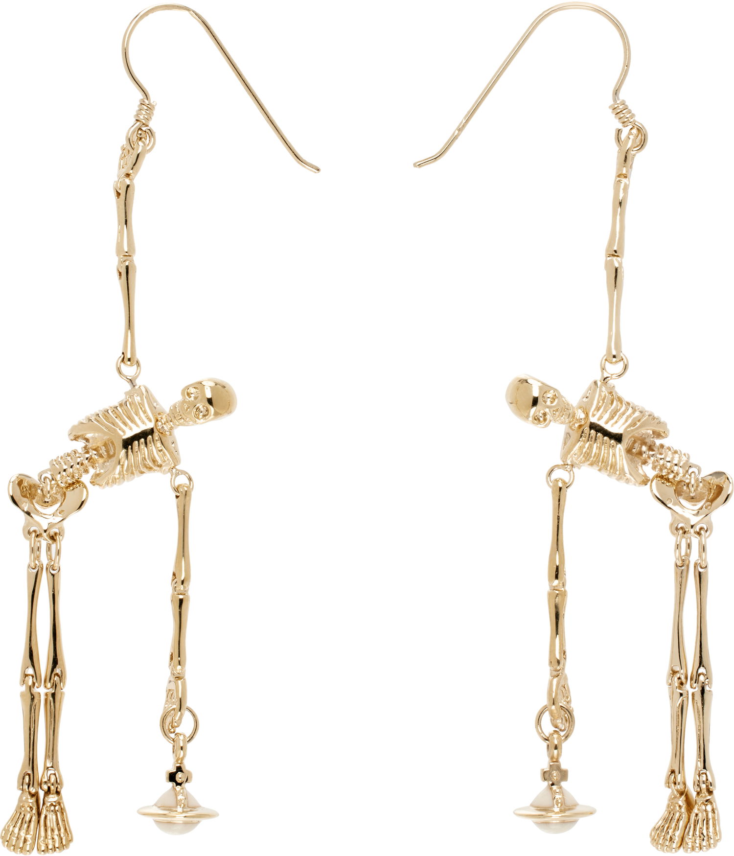 Náušnice Vivienne Westwood Skeleton Earrings Metalická | 6203008Q-02R445-, 0
