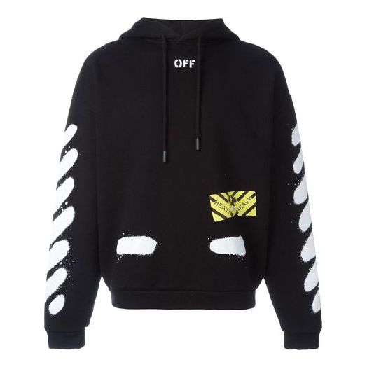 Mikina Off-White Off-White Graffiti Stripe Hoodie Čierna | OMBB009S171920231001, 0