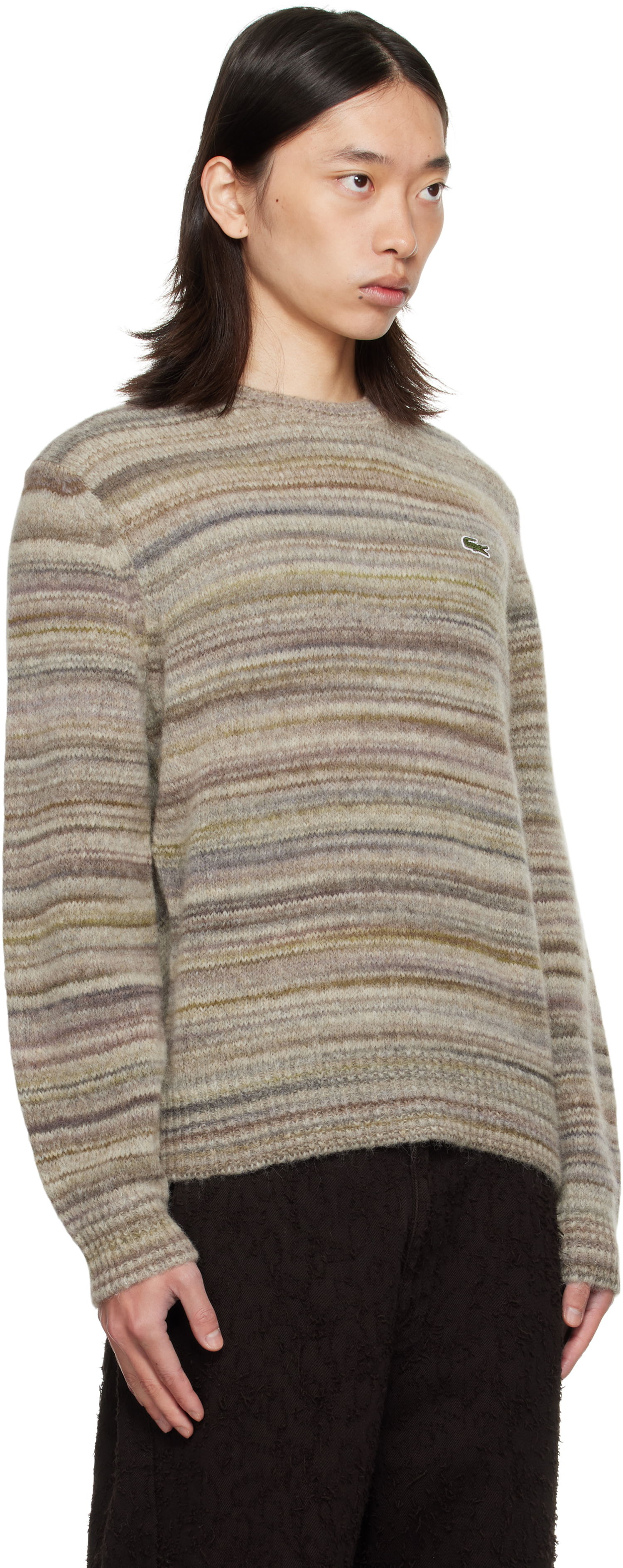 Sveter Lacoste Lacoste Knit Alpaca and Wool Blend Sweater Béžová | AH5221_9IP, 1