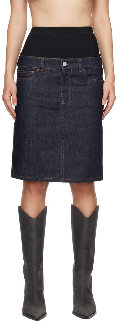 Sukňa Coperni Coperni Hybrid Denim Midi Skirt Modrá | COPJ62F2011, 0