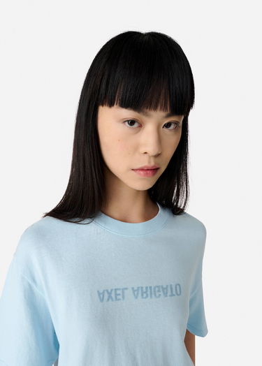 Crop Top AXEL ARIGATO Cropped T-Shirt with Text Embroidery Modrá | A2987001, 7