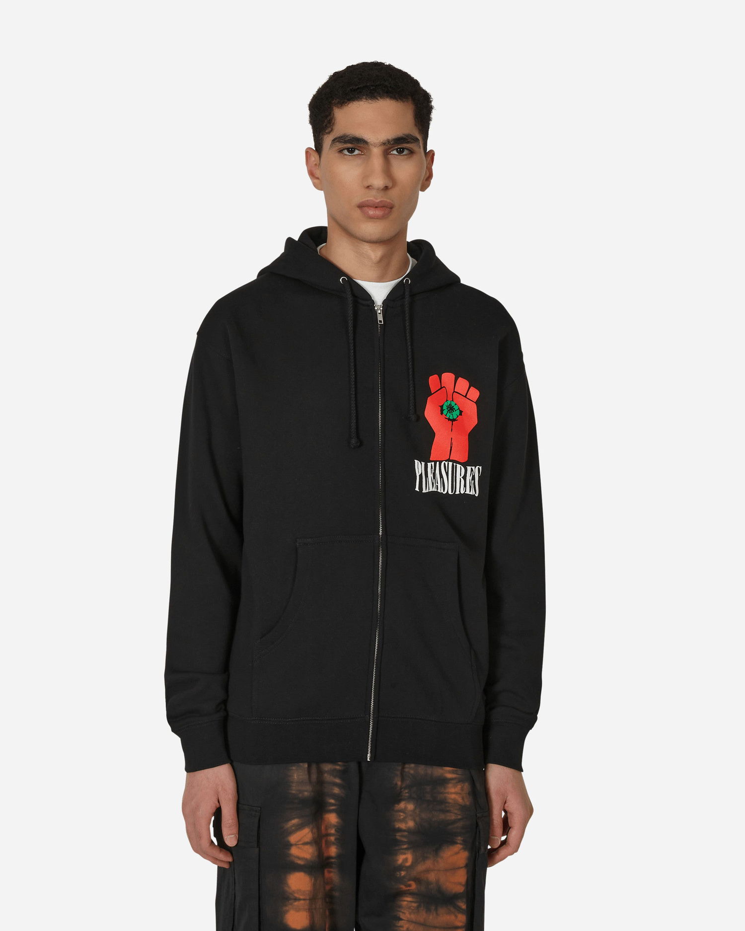 Mikina Pleasures HST Graphic Zip Hooded Sweatshirt Čierna | P22W051 BLACK, 0