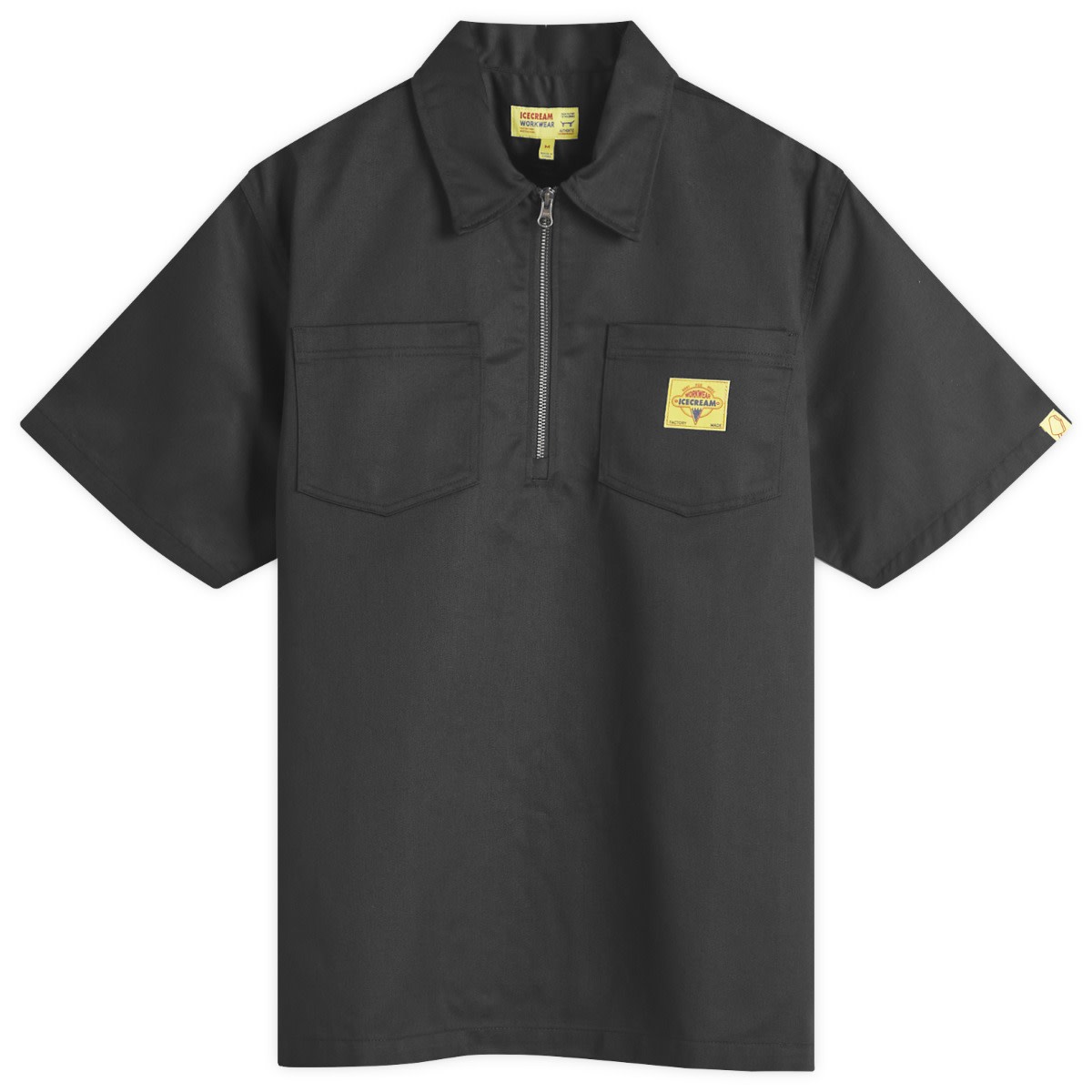 Košeľa BBC IceCream Quarter Zip Work Shirt, Size Large Čierna | ICW25108-BLK, 0
