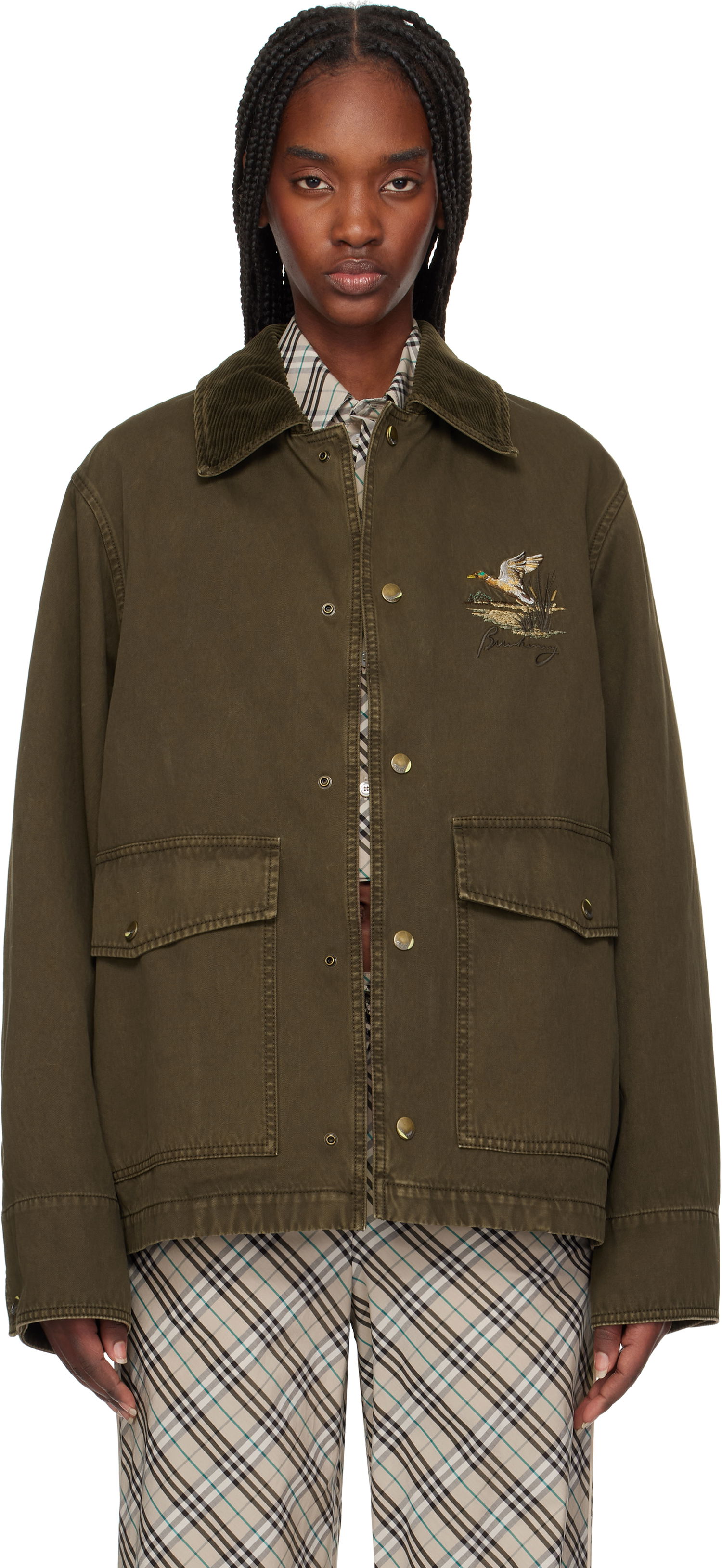Bunda Burberry Burberry Cotton Field Jacket Zelené | 8101709, 0