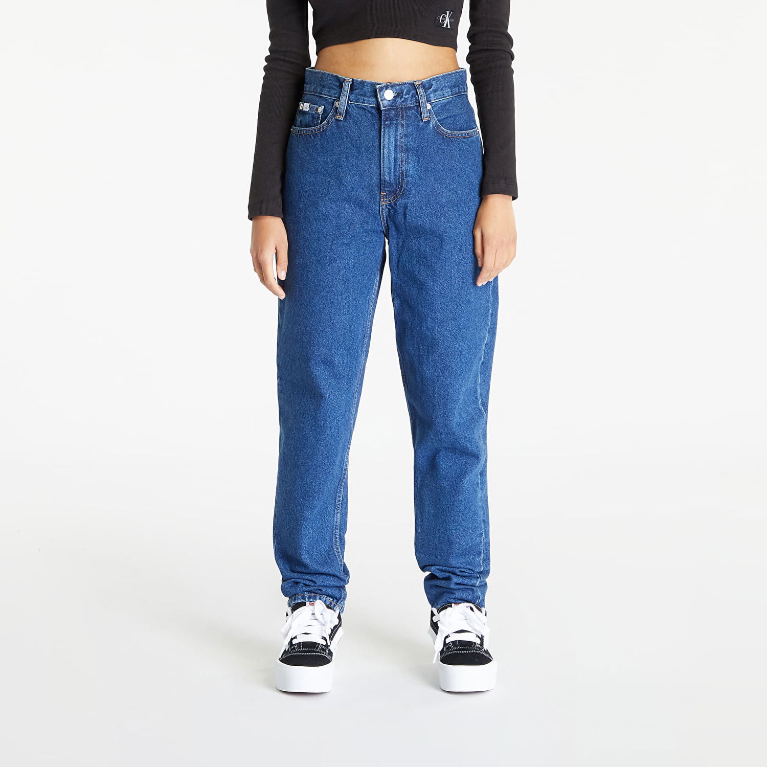 Džínsy CALVIN KLEIN Mom Jean Navy | J20J222199 1A4, 0
