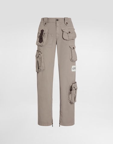 Cargo nohavice Dolce & Gabbana Dolce & Gabbana Re-Edition Cargo Cotton Trousers Béžová | GV0QETG8MQ3M0132, 0