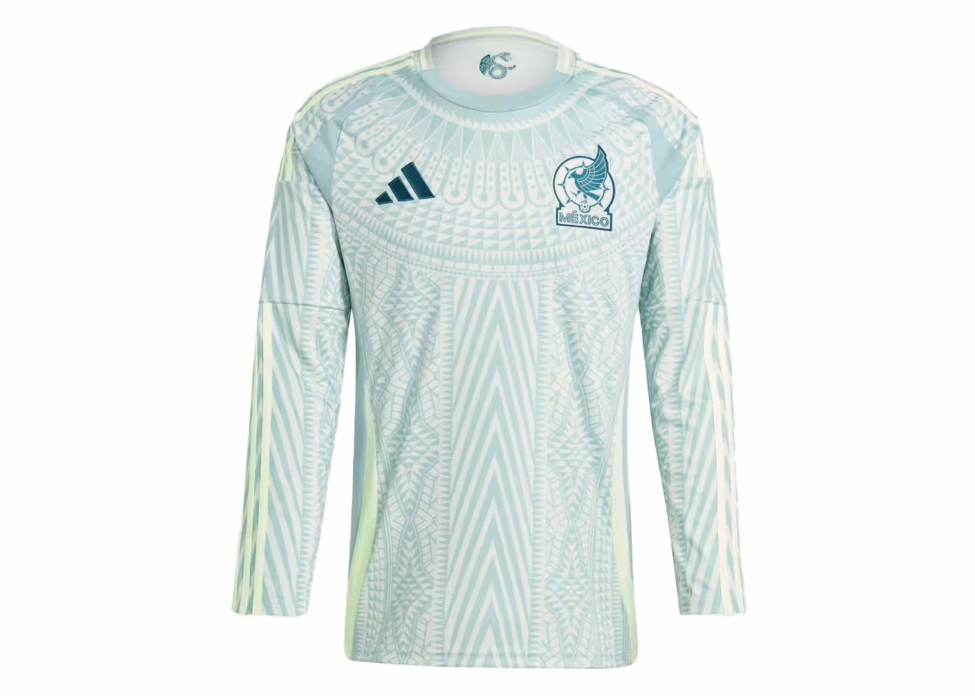 Dres adidas Originals Mexico 24 Long Sleeve Away Jersey Linen Green Zelené | IP6387, 0