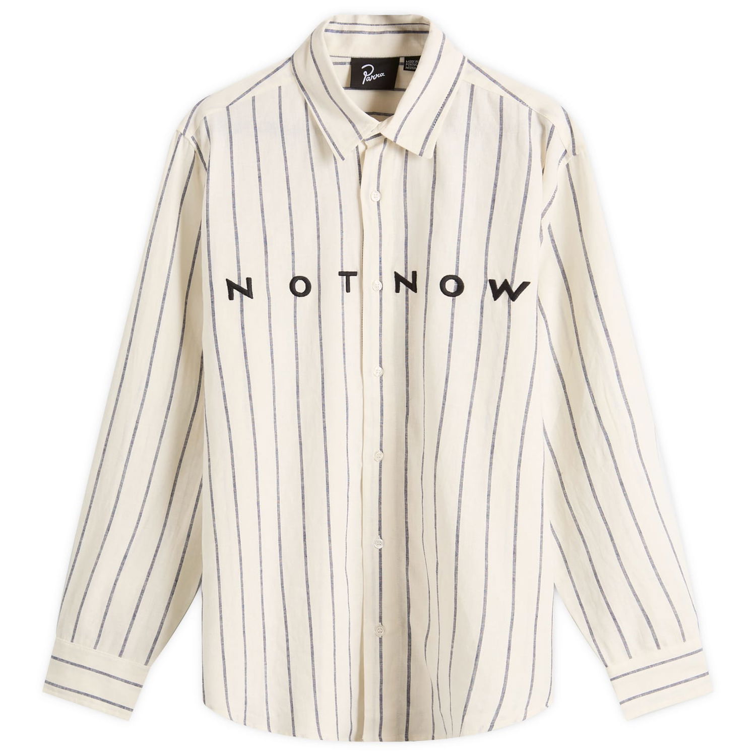 Košeľa By Parra Parra Not Now Striped Shirt, Size Large Biela | 53435-WHT, 1