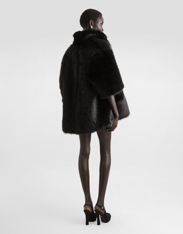 Bunda Dolce & Gabbana Dolce & Gabbana Faux Fur Cropped Jacket Čierna | F0W3TFFUSZ9N0000, 2