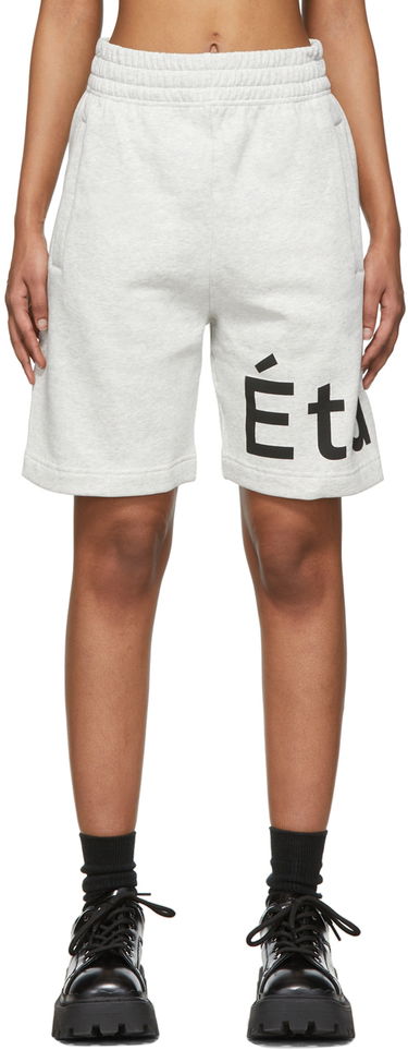 Šortky Études Tempera Logo-Print Cotton-Jersey Sweatshorts Šedá | E18M-610-05, 0